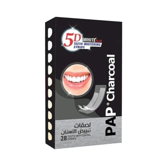 5D وايت بلس لصقات تبيض الاسنان بالفحم