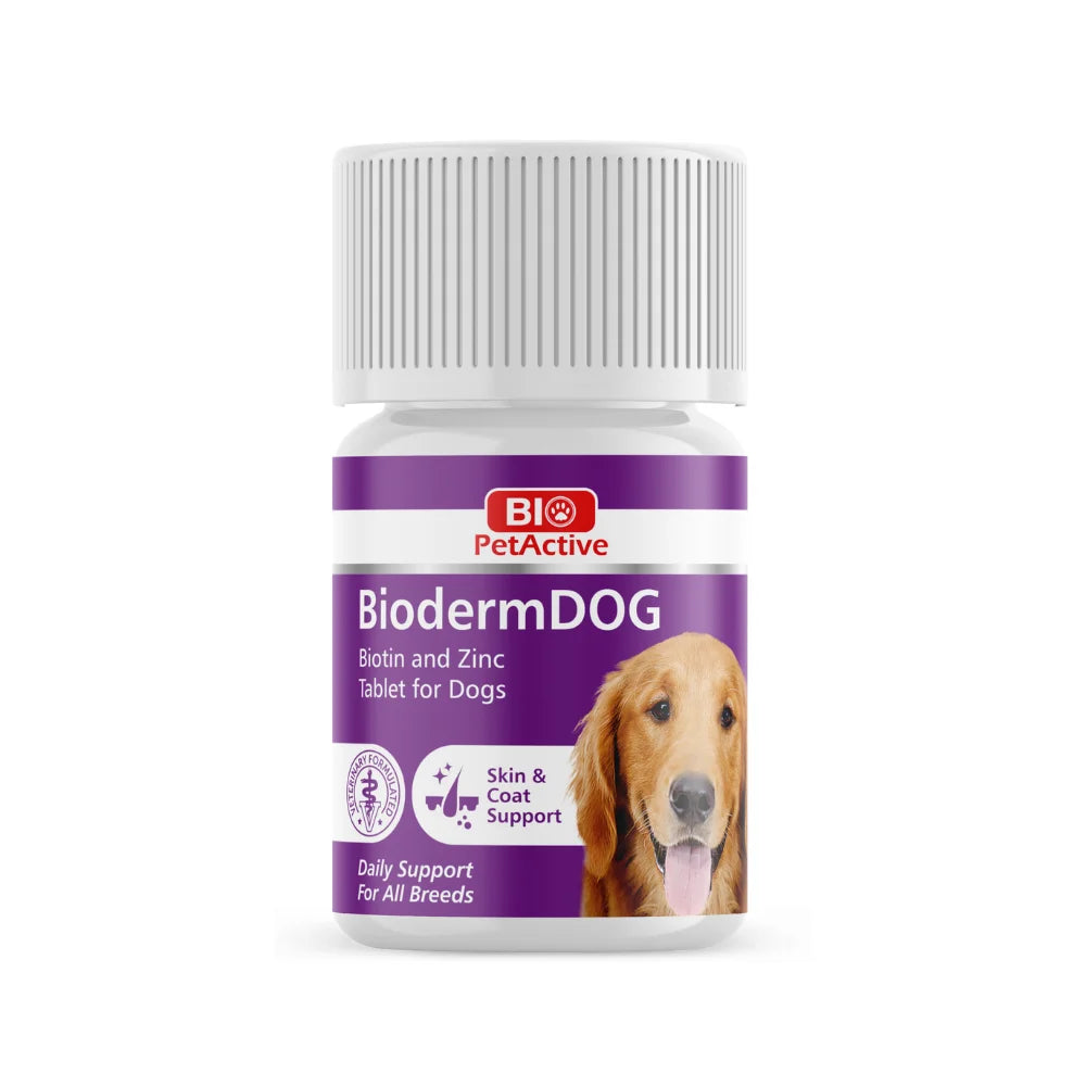 بيو بيت أكتيف بيوديرم لدعم بشرة وفراء الكلاب 75 قرصًا 37.5 جم |  صيدلية.كوم.