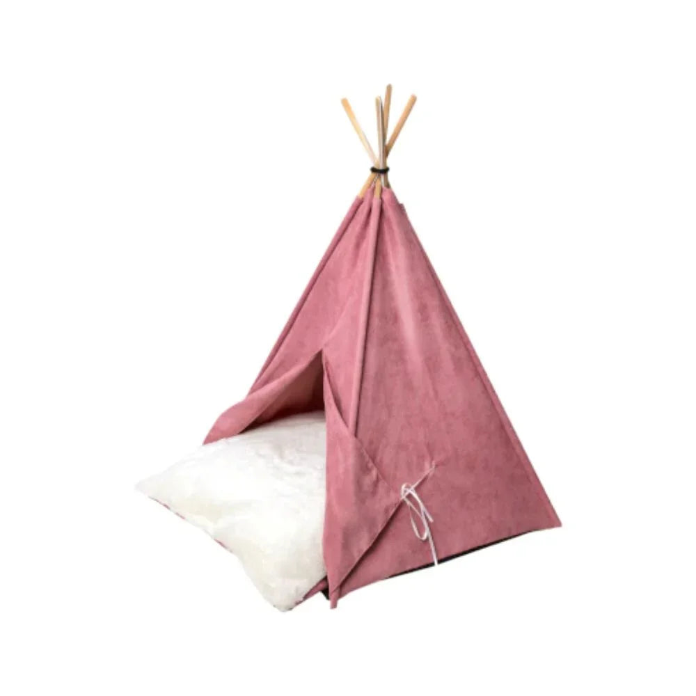 فيلاين قو كب كيك سرير شكل خيمة للقطط والكلاب لون زهري |  صيدلية.كوم.