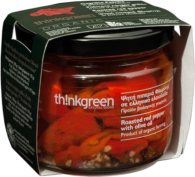ثينك جرين فلفل احمر مشوي بزيت الزيتون اليوناني 