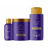 vollare hair care set with keratin and charcoal, shampoo + mask + serum