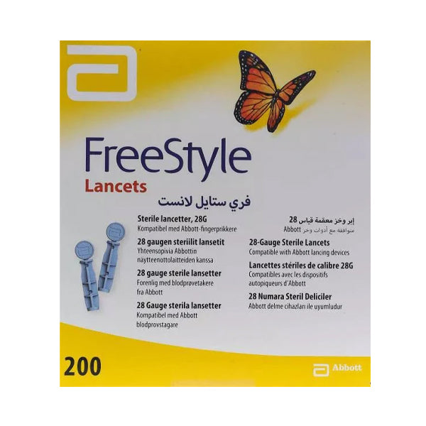 فرى ستايل ابر وخز - ابوت - قياس 28G معقمة 200 قطعة.