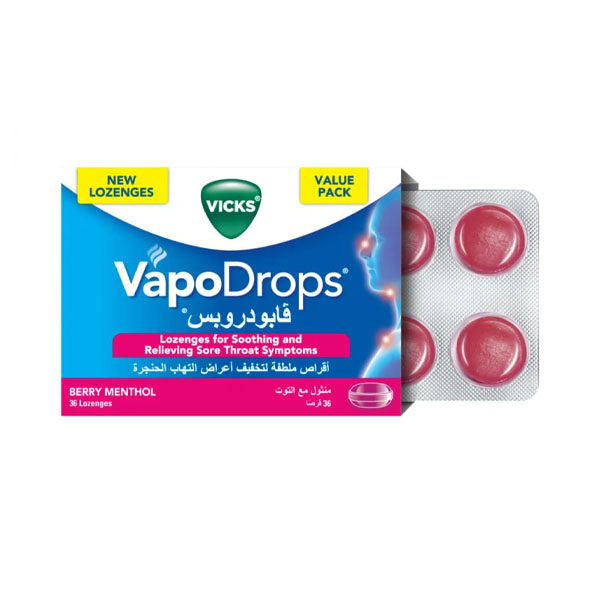 فيكس فابودروبس - مستحلب التوت والنعناع 36 قرص.