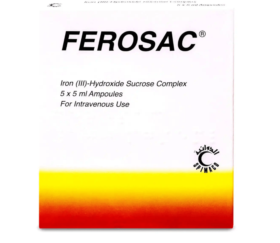 Ferrose Inj فيروساك 100 مجم 5 امبول 5 مل – Sidalih.com || صيدلية.كوم