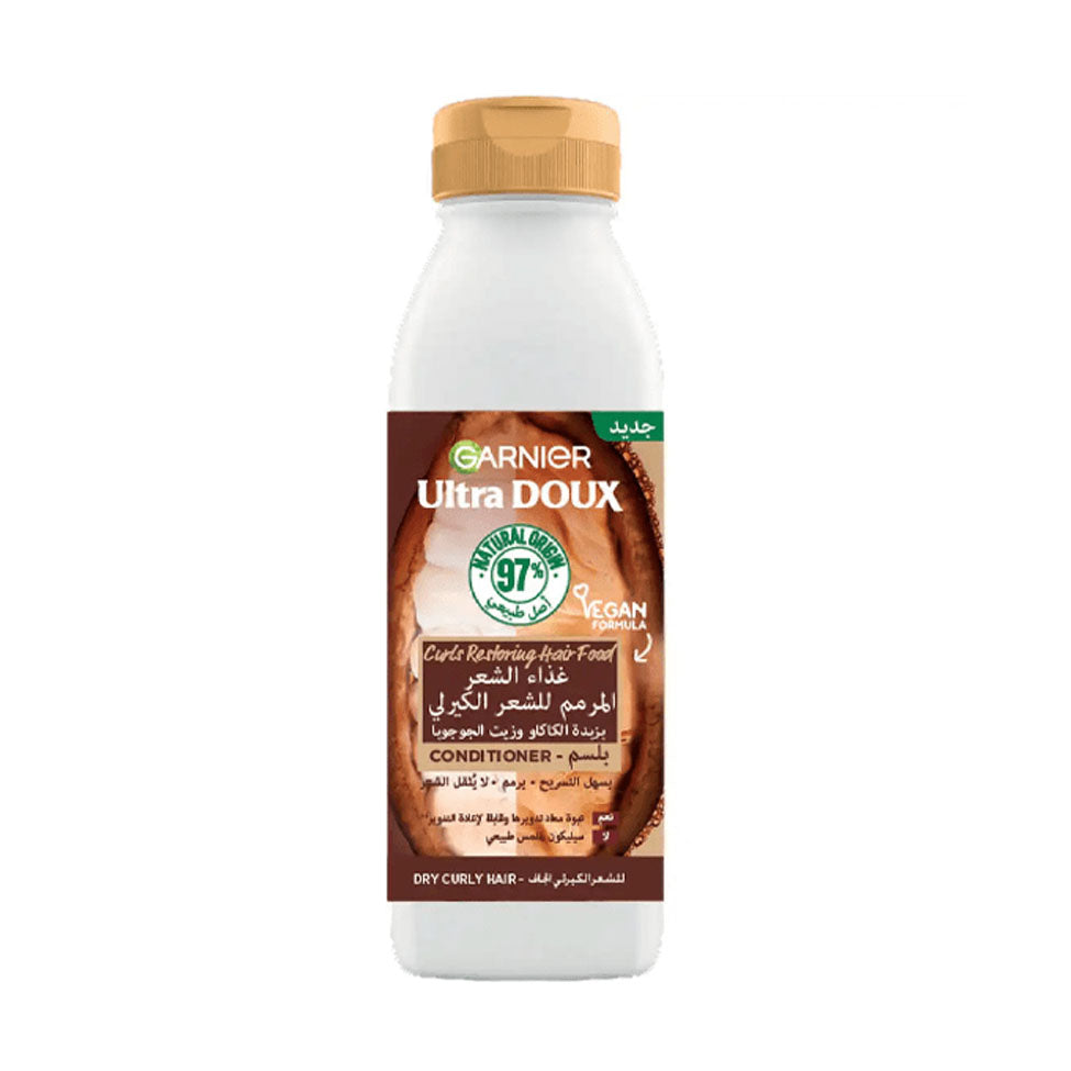 غارنييه بلسم الترا دوكس غذاء الشعر المنعم زبدة الكاكاو وزيت الجوجوبا 350 مل