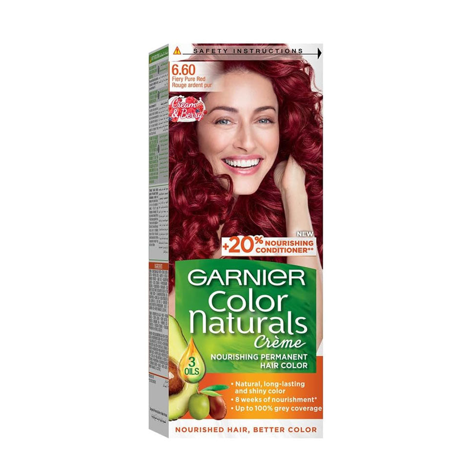 غارنييه كولور ناتشرلز صبغة شعر أحمر ناري نقي 6.60