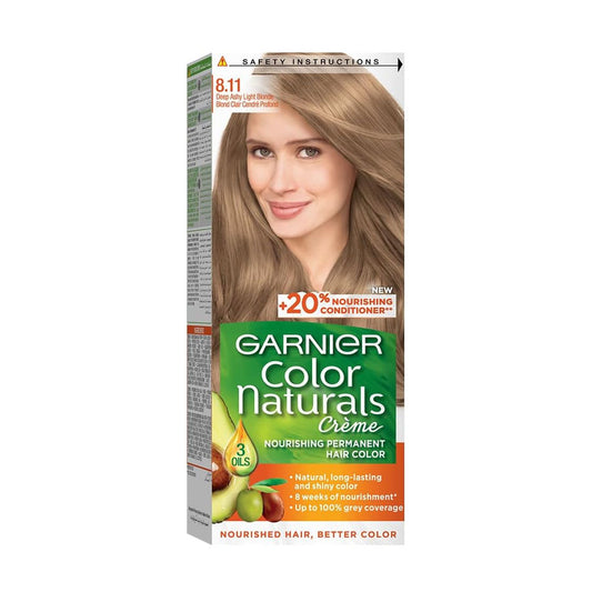 Garnier Color Naturals Hair Dye 8.11 Dark Ashy Light Blonde