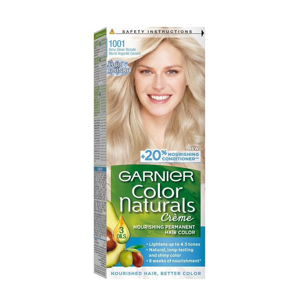 غارنييه كولور ناتشرلز صبغة شعر أشقر فضي رمادي 1001