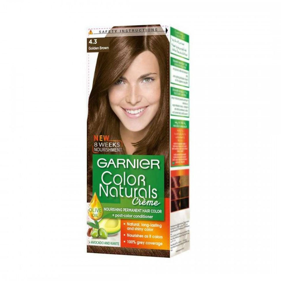 غارنييه كولور ناتشرلز صبغة شعر بني ذهبي 4.3