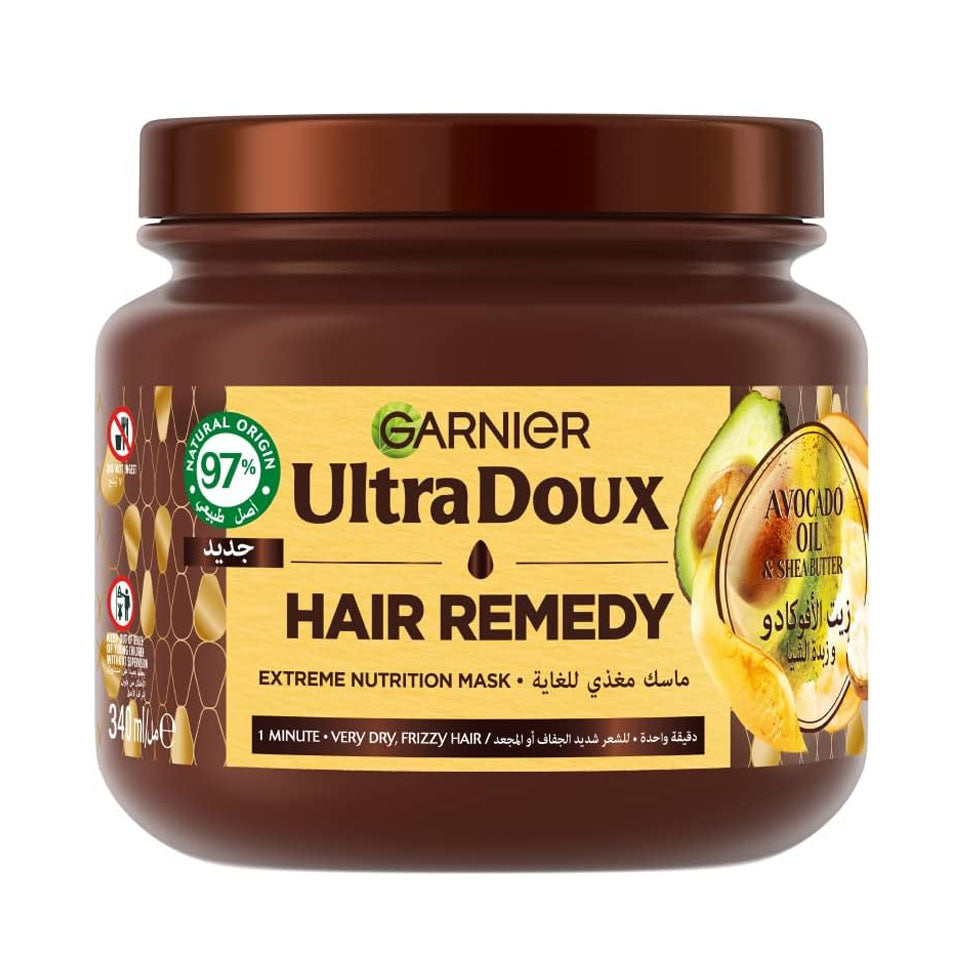 غارنييه ماسك شعر الترا دوكس المغذي بالافوكادو وزبده شيا 340 مل