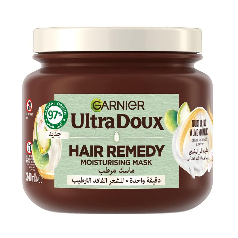 غارنييه ماسك شعر الترا دوكس مرطب بالحليب اللوز 340 مل