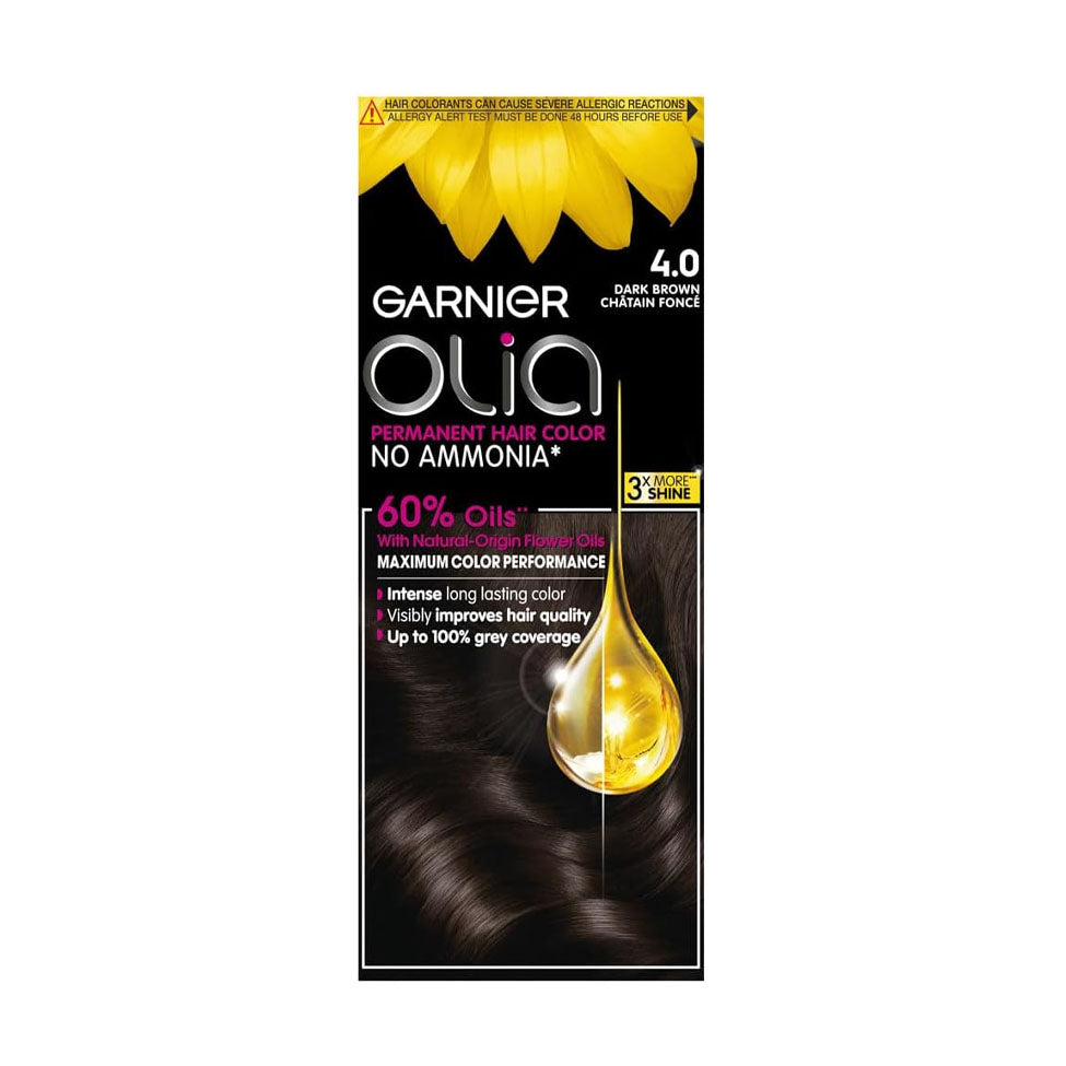 Garnier hair color olia dark brown 4.0