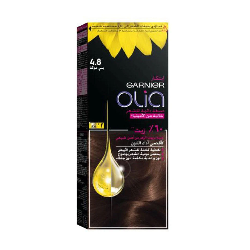 Garnier hair color olia mocha brown 4.8