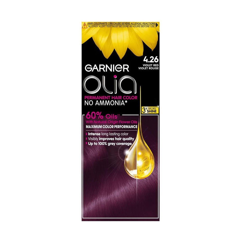 Garnier hair color olia red violet 4.26