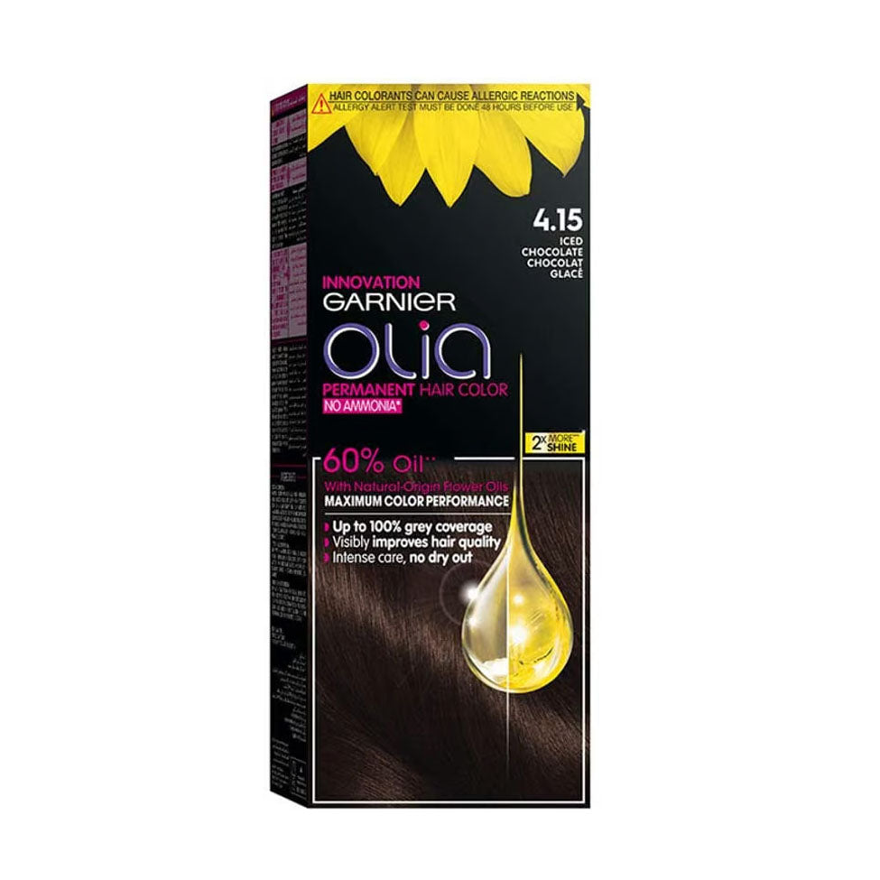 غارنييه صبغه شعر اوليا شوكولاته ثلجي 4.15
