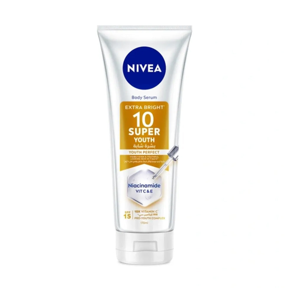 NIVEA Extra Bright 10 Super Youth Body Serum SPF 15 Size 170 ml