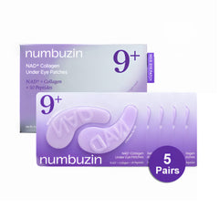 Numbuzin Hydrogel patches for under the eye with collagen and NAD+ No. 9+ - 8 grams × 5 pairs