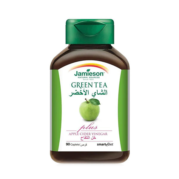 جاميسون شاي أخضر مع خل التفاح لتقليل الوزن 90 كبسولة.