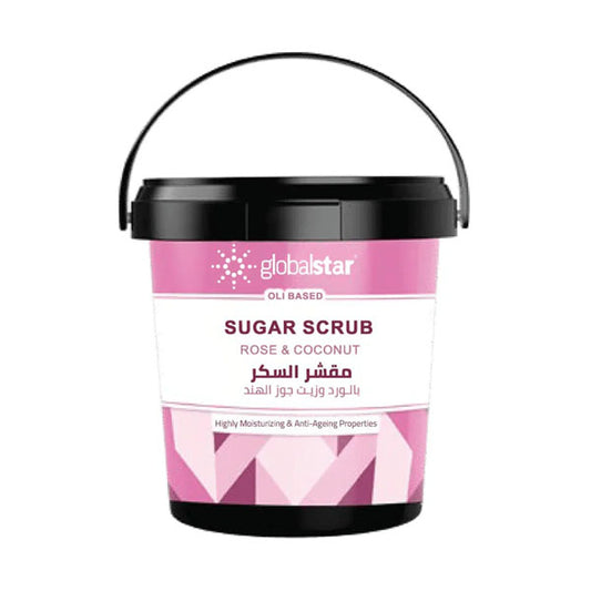 جلوبال ستار مقشر السكر الزيتي بالورد وزيت جوز الهند 