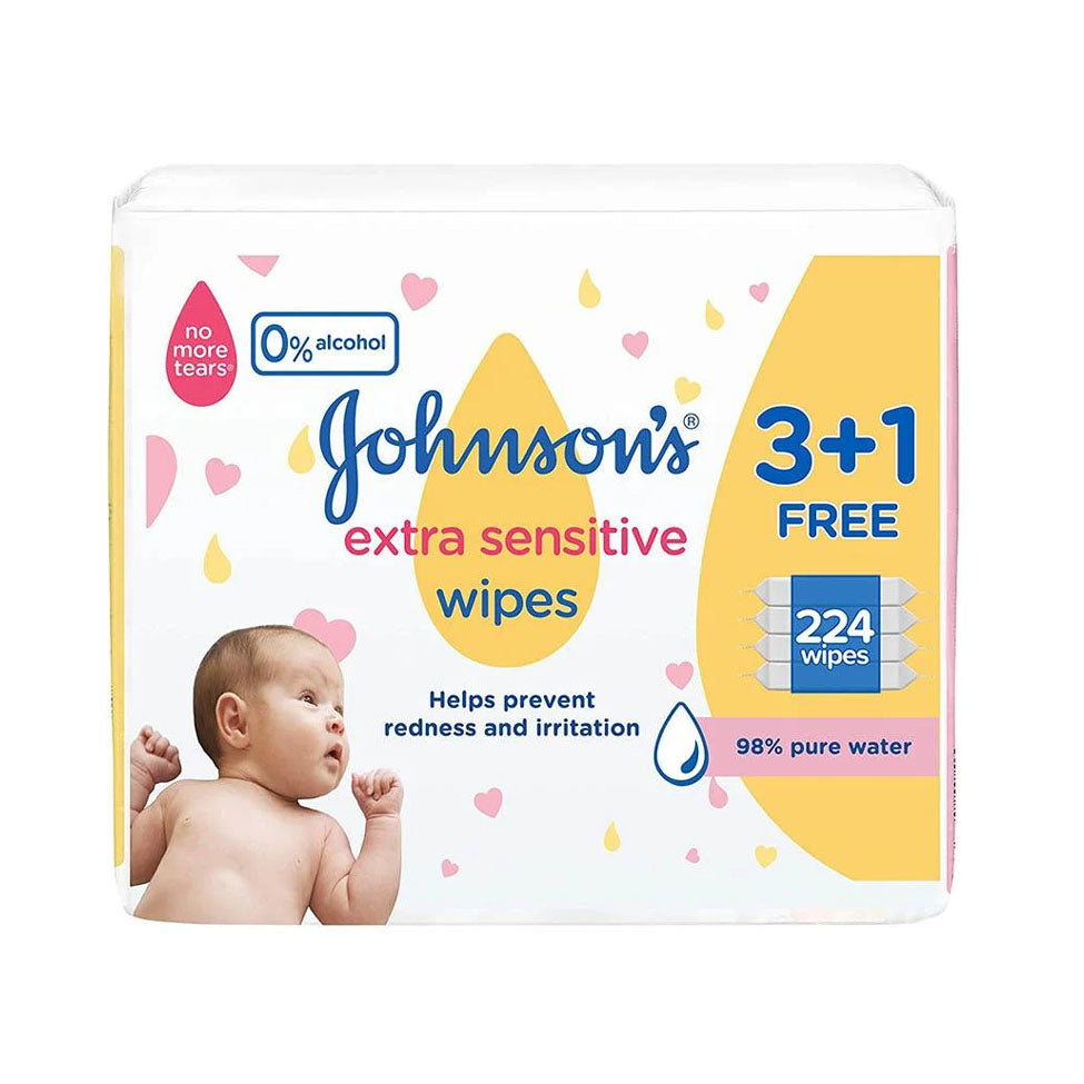 جونسون مناديل أطفال مبللة فائقة الحساسية