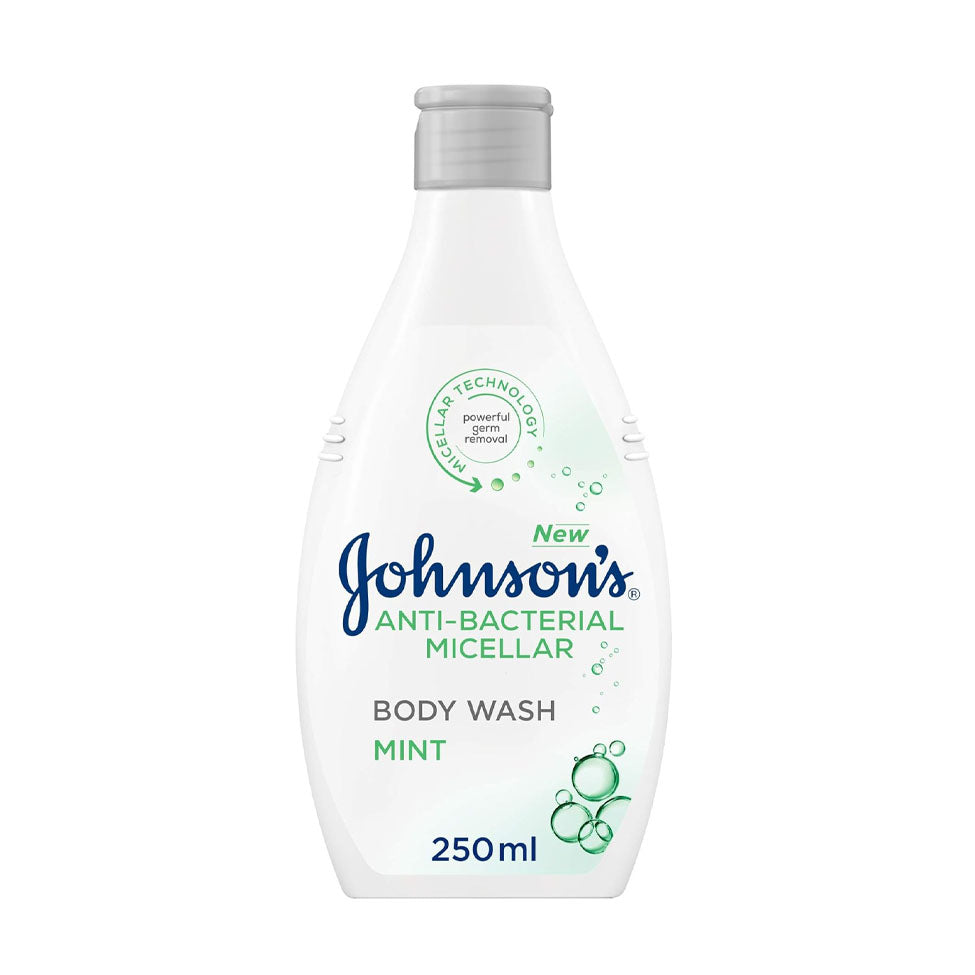 Johnson's Anti-Bacterial Shower Gel, Mint Scent, 250 ml