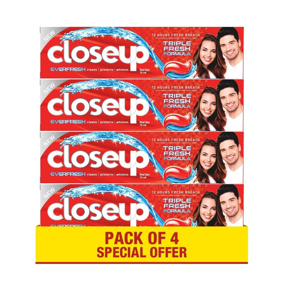Closeup Toothpaste Red * 4 Pieces 75 ml
