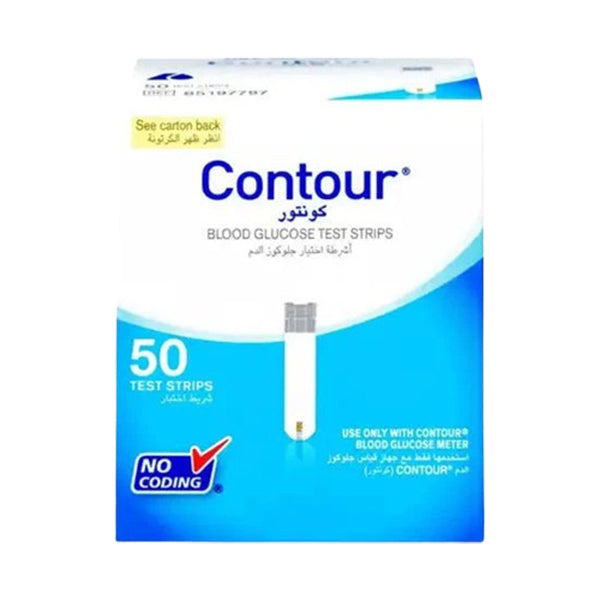كونتور شرائط قياس السكر في الدم 50 قطعة |  صيدلية.كوم.