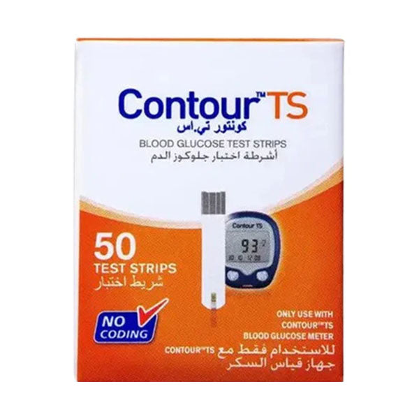 كونتور تى اس شرائط قياس السكر في الدم 50 قطعة |  صيدلية.كوم.