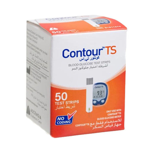 كونتور تى اس شرائط قياس السكر في الدم 50 قطعة |  صيدلية.كوم.