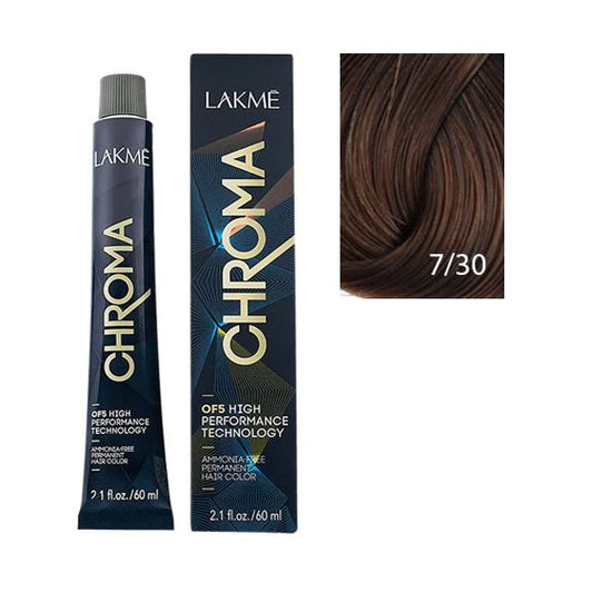 Lakme Chroma Hair Dye Without Ammonia Medium Golden Blonde No. 7/30 - 60 ml