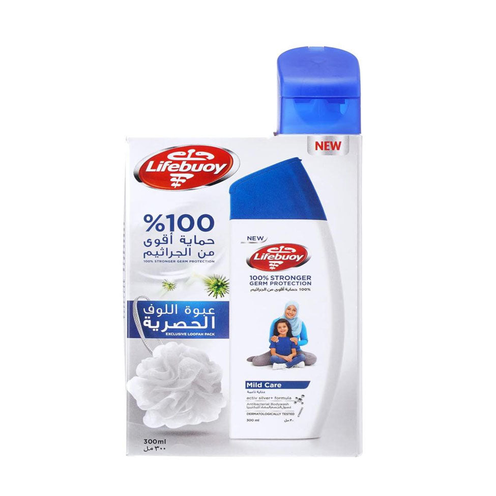 لايف بوي سائل استحمام عناية ناعمة مع ليفة