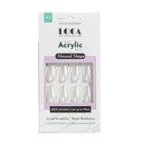 Luca acrylic nails, diamond shape, pearl white color A2