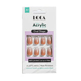 Luca acrylic nails, oval shape, ombre color A6