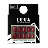 LUCA Self Adhesive False Nails Dark Pink Natural Shape (5)