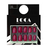 Luca artificial nails, oval shape, dark red, 22