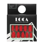 Luca artificial nails, stiletto shape 10, red