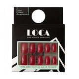 Luca artificial nails, natural shape, red 8