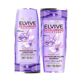 L'Oreal Paris Elvive Shampoo + Conditioner Elvive Hyaluron Conditioner to plump and moisturize hair lasting 72 hours - 400 ml x 2