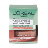 Loreal Pure Clay Mask With Red Algae Extract Exfoliating And Brightening 50ml