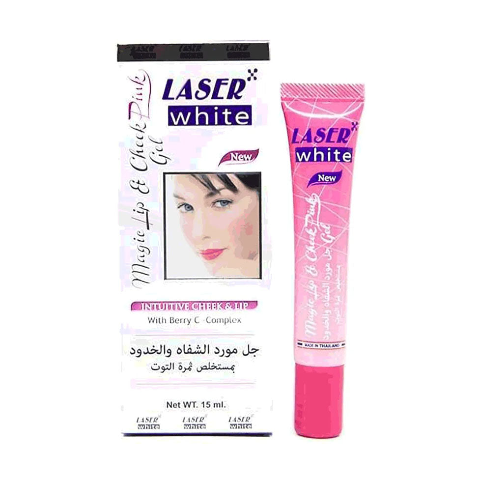 Laser White Lip and Cheek Pink Gel 15 ml