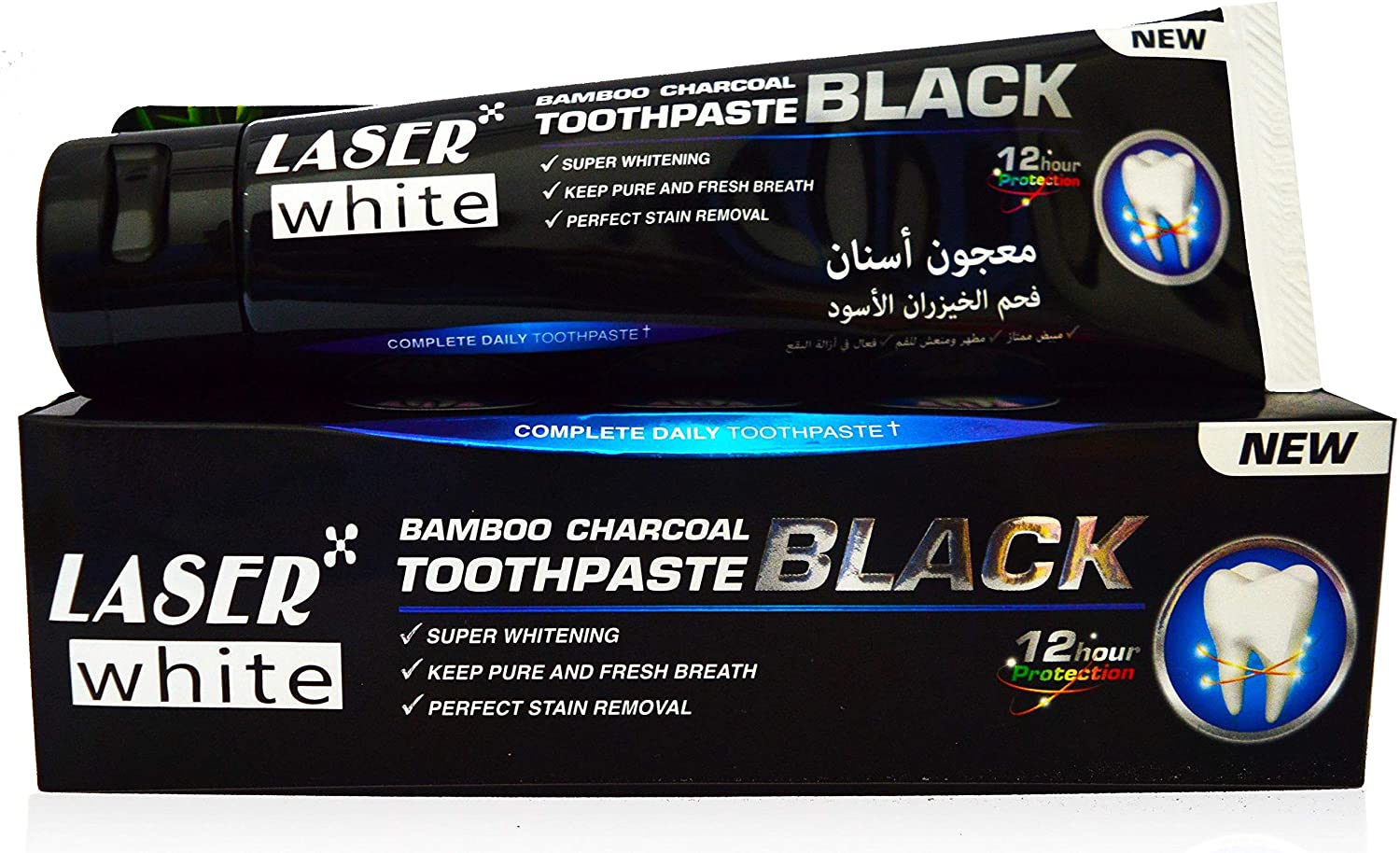 ليزر وايت معجون اسنان فحم الخيزران 100 جم - Sidalih.com || صيدلية.كوم