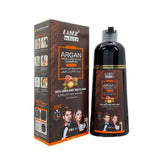 Laser White Hair Dye Shampoo with Argan Oil Natural Brown - 420 ml