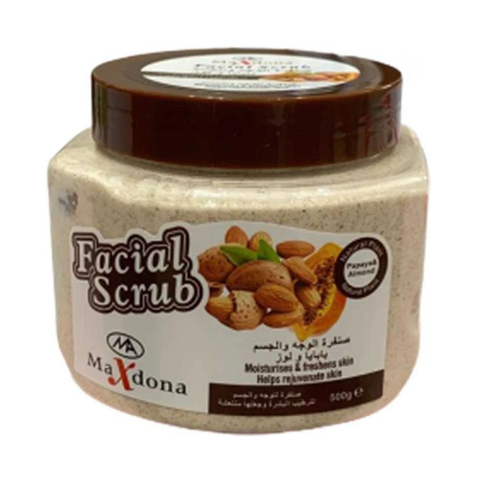 Maxdona face and body scrub papaya and almond 500gm