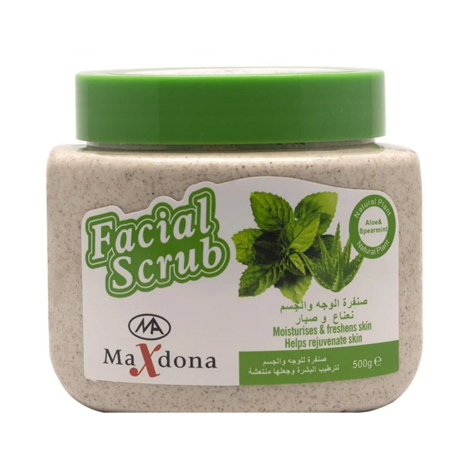 Maxdona face and body scrub mint aloe vera 500gm