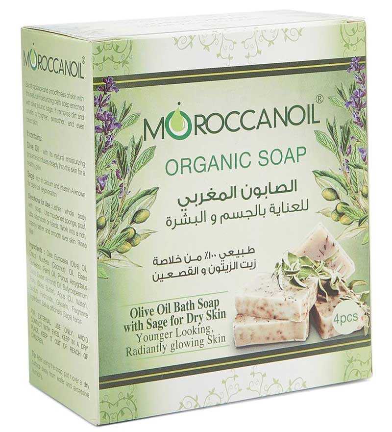 موروكان أويل صابون حمام بزيت الزيتون والمريمية