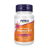 Now Foods High Potency Vitamin D3 - 50 mg - 120 Soft Gels