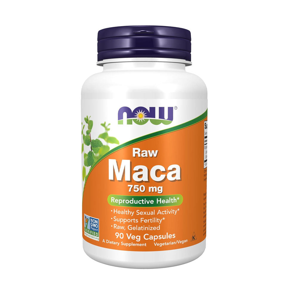 Now Foods Raw Maca (750 mg) - 90 Capsules