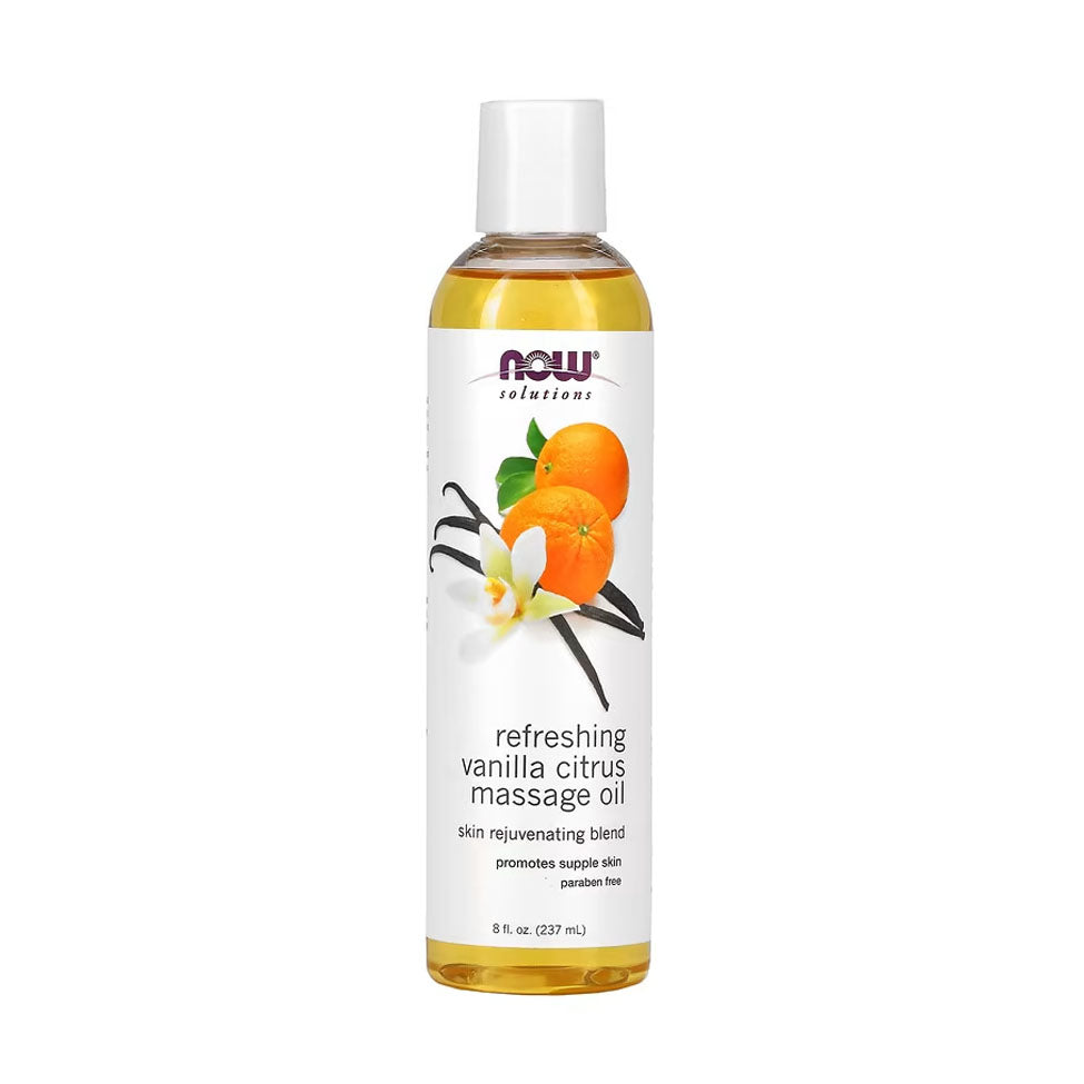 Now Fuzz Massage Oil Citrus Vanilla 8 oz