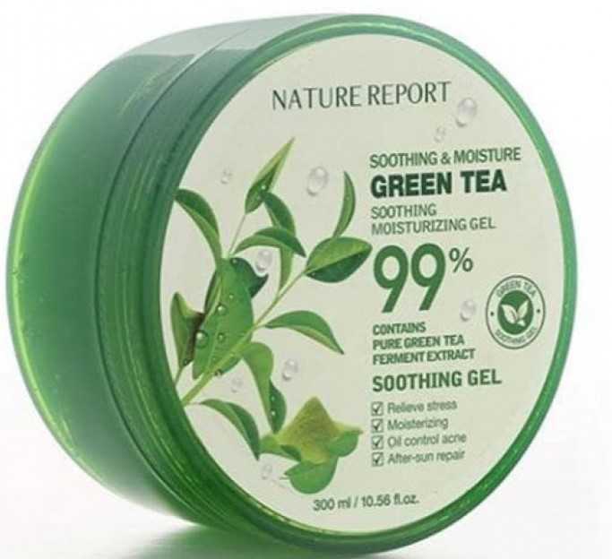 ناتشر ريبورت جل الشاي الأخضر 99 % مرطب وملطف 300 مل - Sidalih.com || صيدلية.كوم