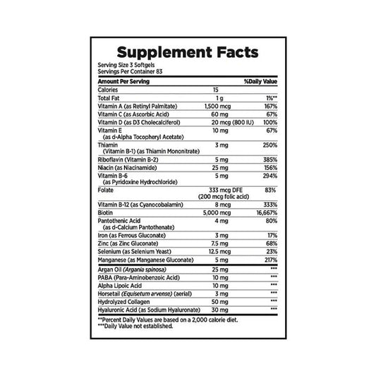 ناتشرز باونتي بيوتن 5000 مايكرو جرام بزيت الارجان 250 كبسولة جيلاتينية |  صيدلية.كوم.
